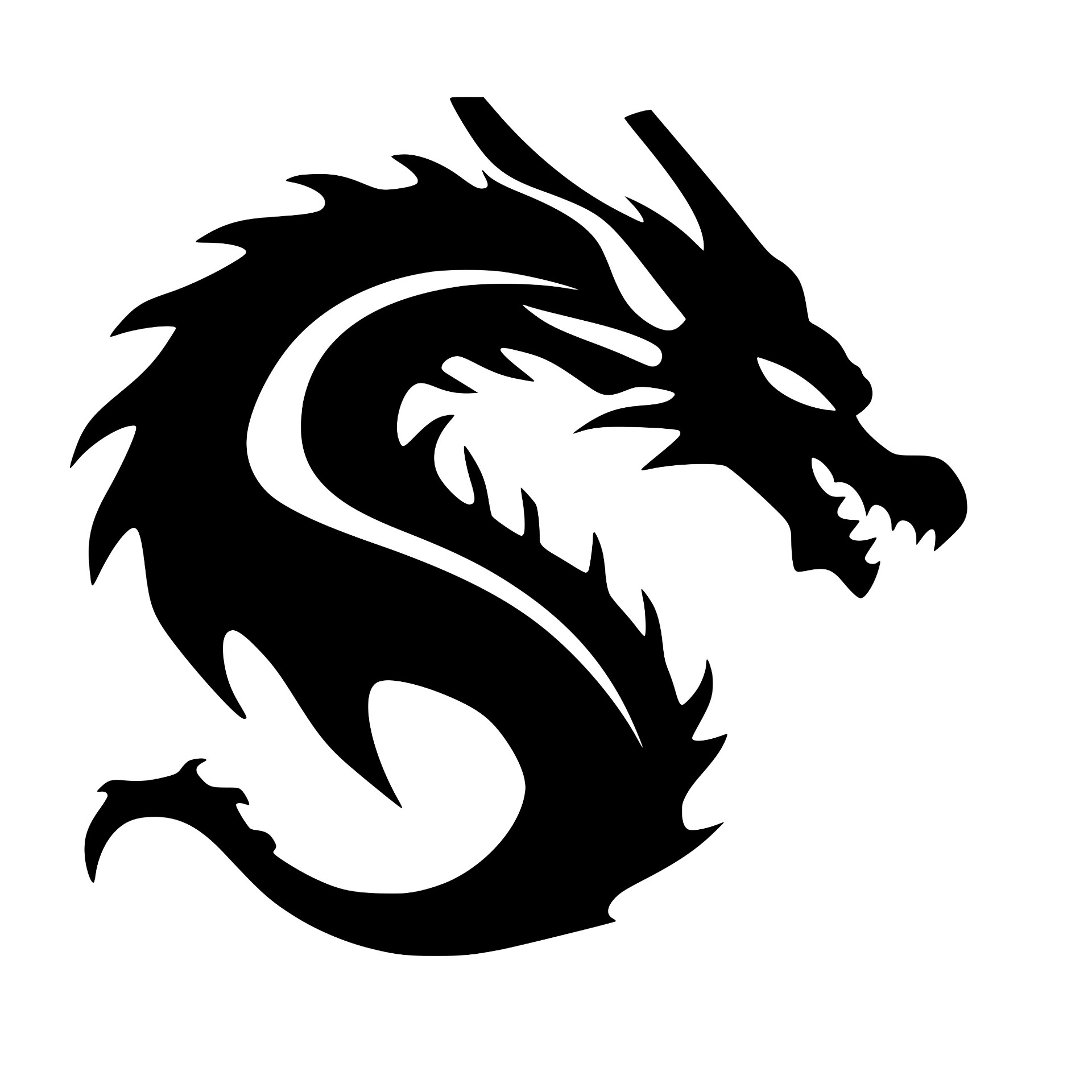 Dragon head silhouette
