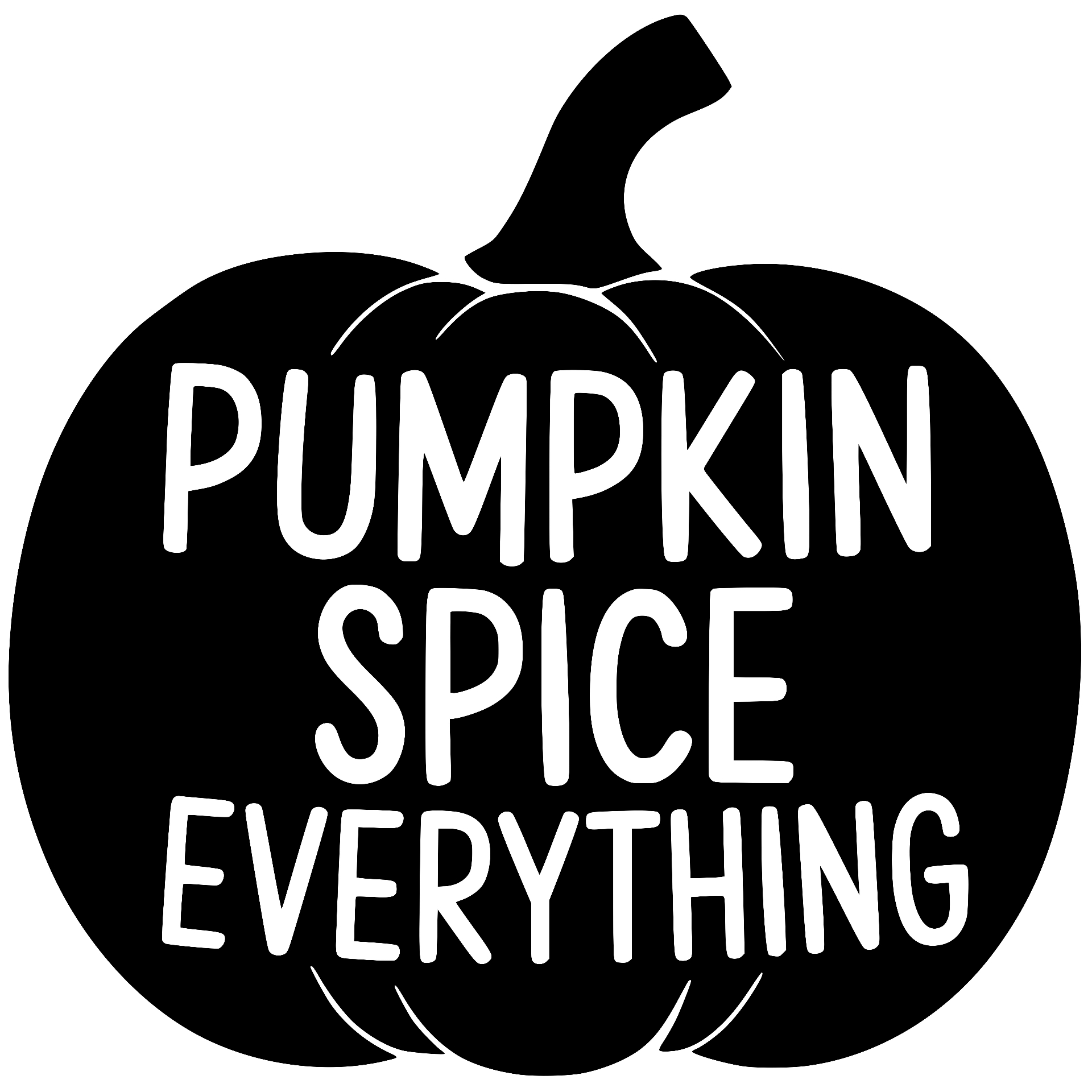 Pumpkin Spice Everything inside pumpkin silhouette