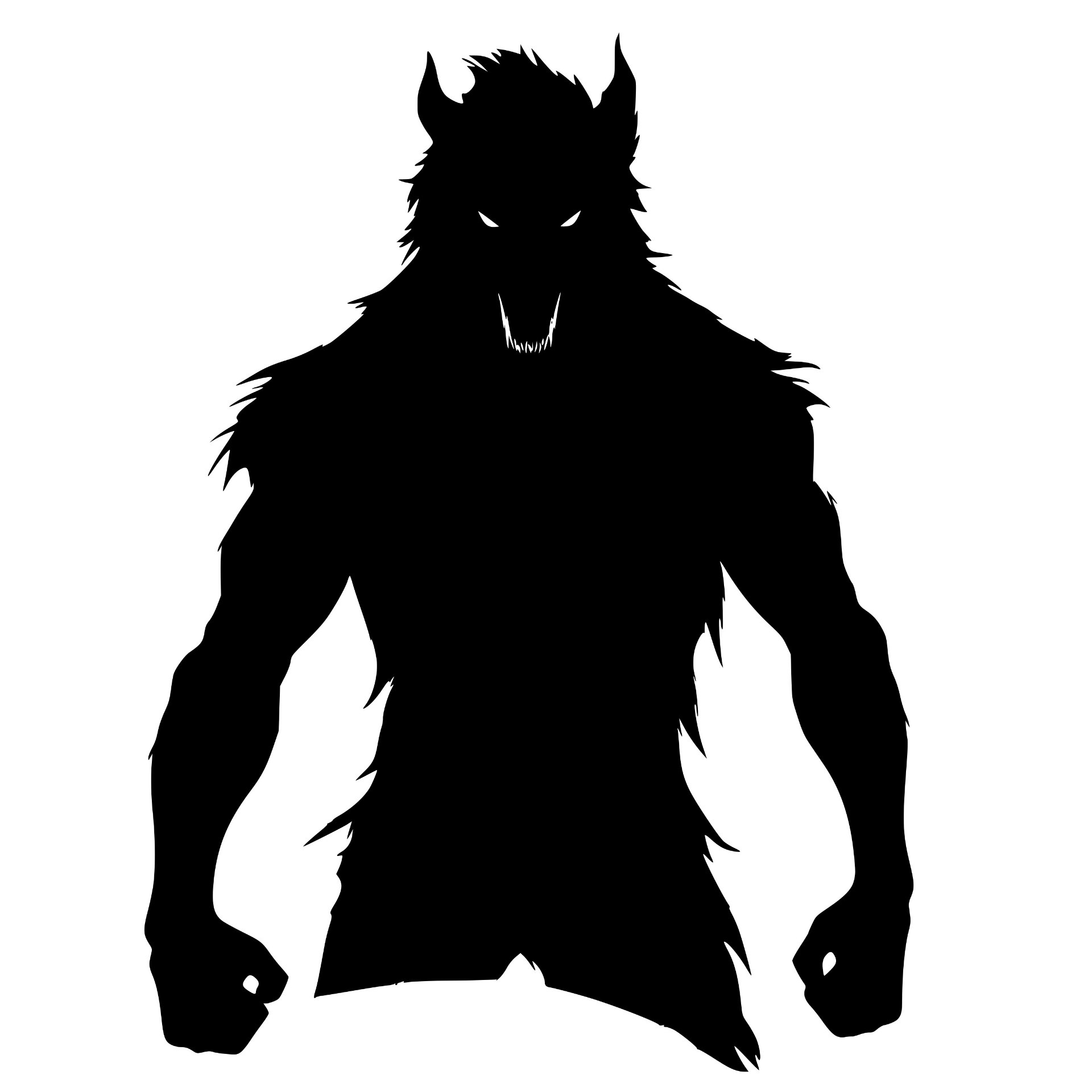 Werewolf silhouette
