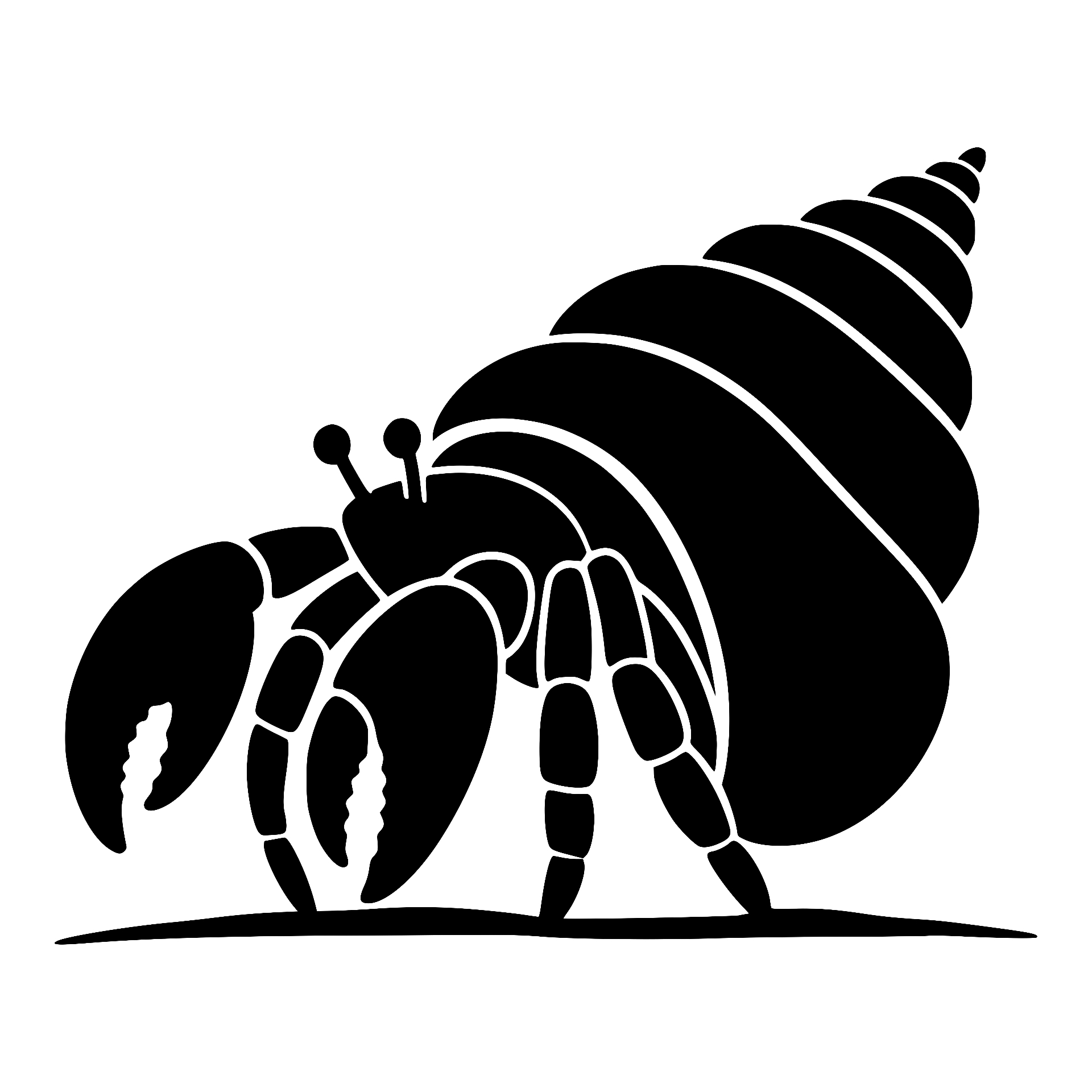 Hermit crab silhouette