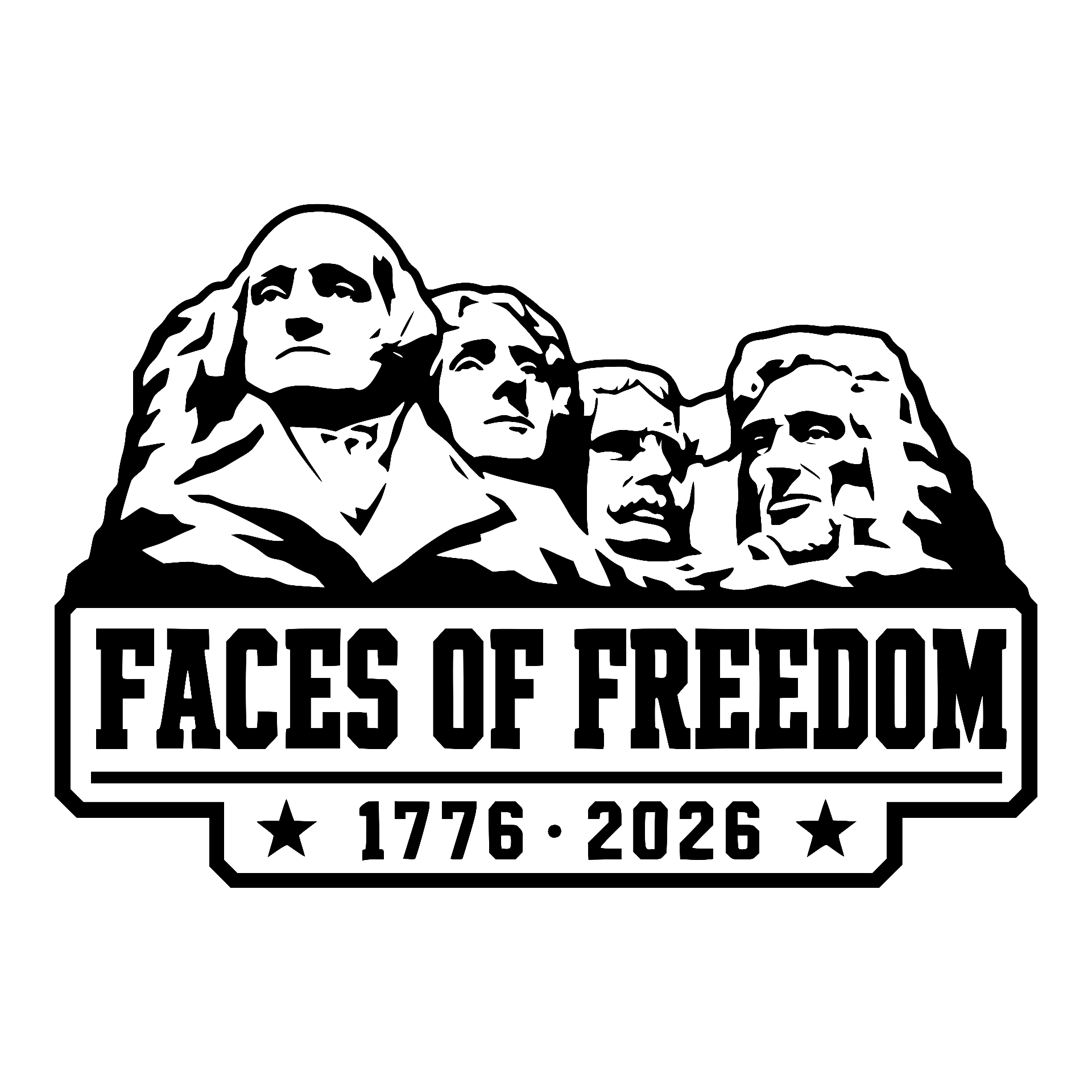 Mount Rushmore Faces of Freedom 1776-2026
