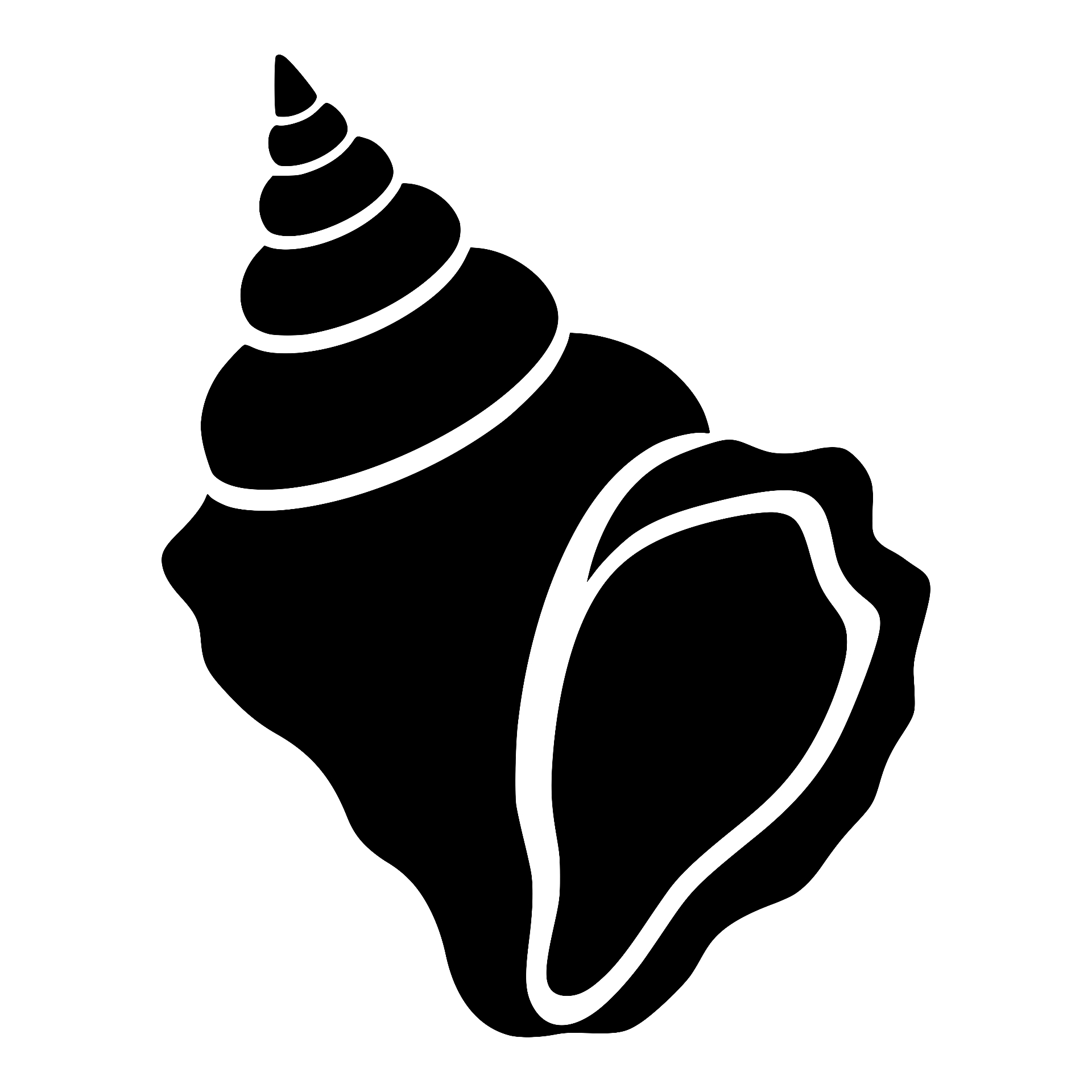 Conch shell silhouette