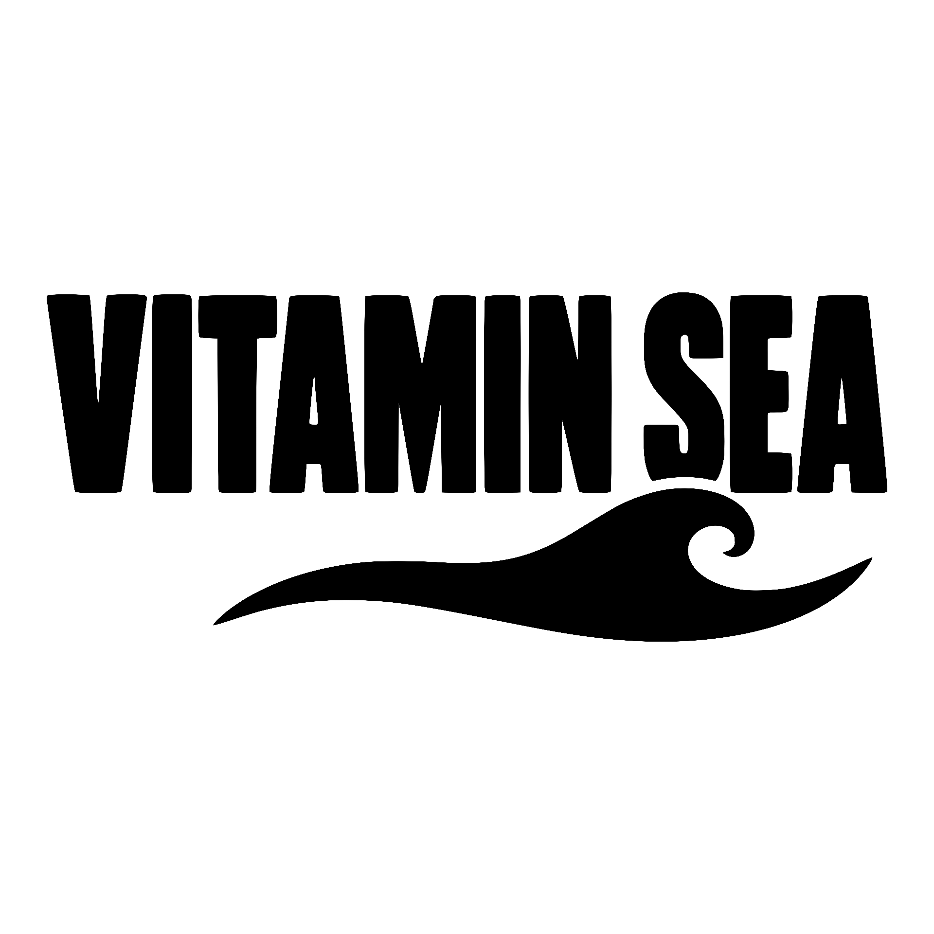 Vitamin Sea lettering with wave