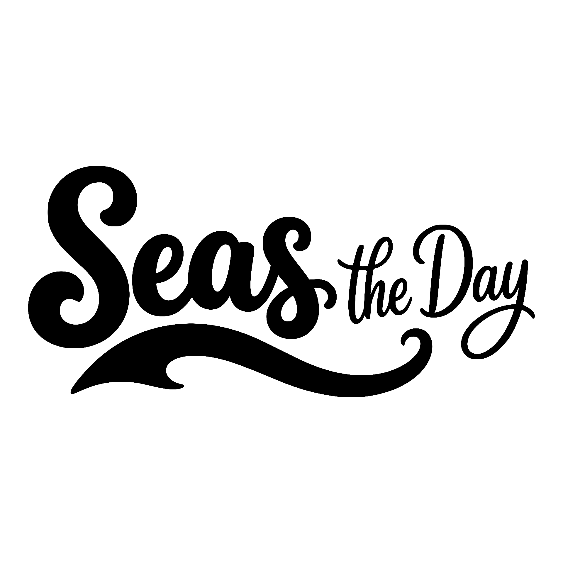 Seas the Day lettering