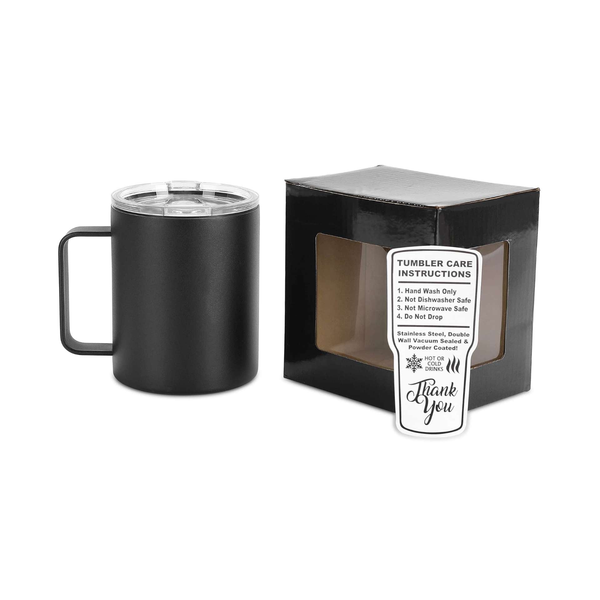 Camping 12oz Coffee Mug Powder Coated