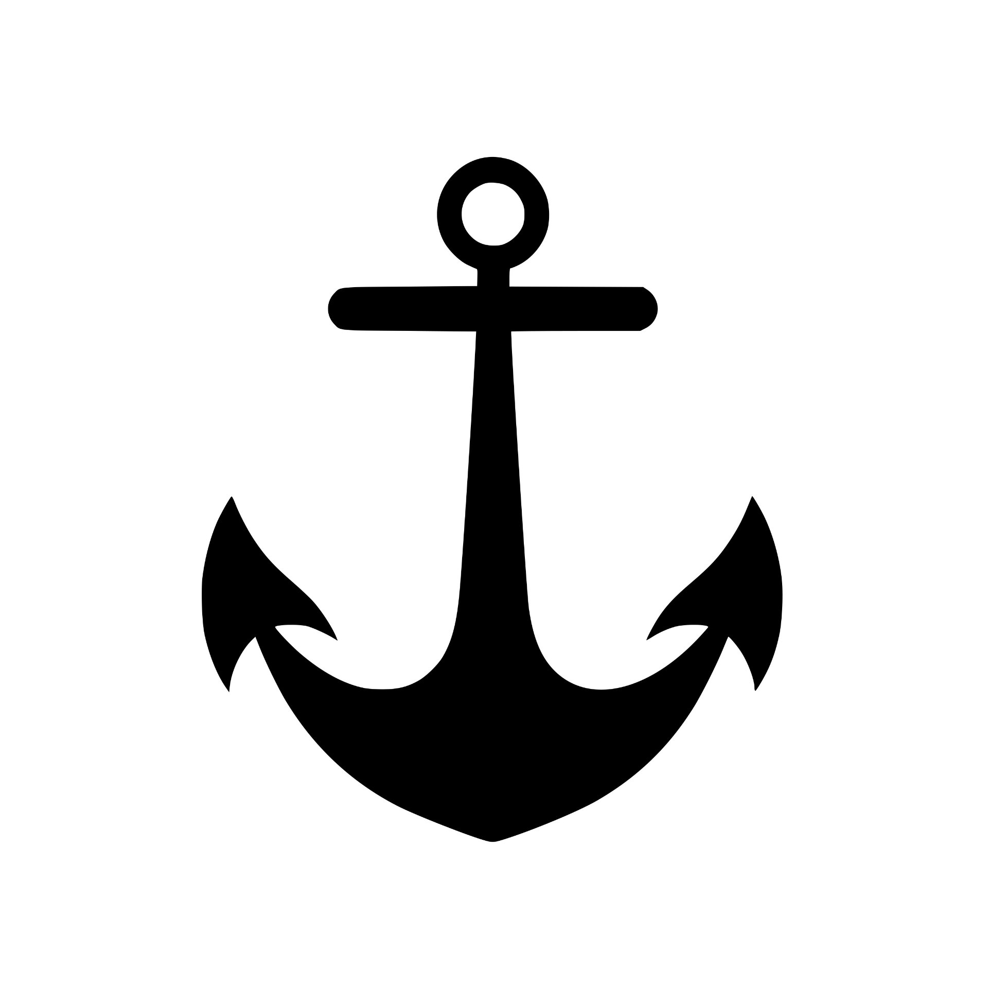 Nautical anchor silhouette