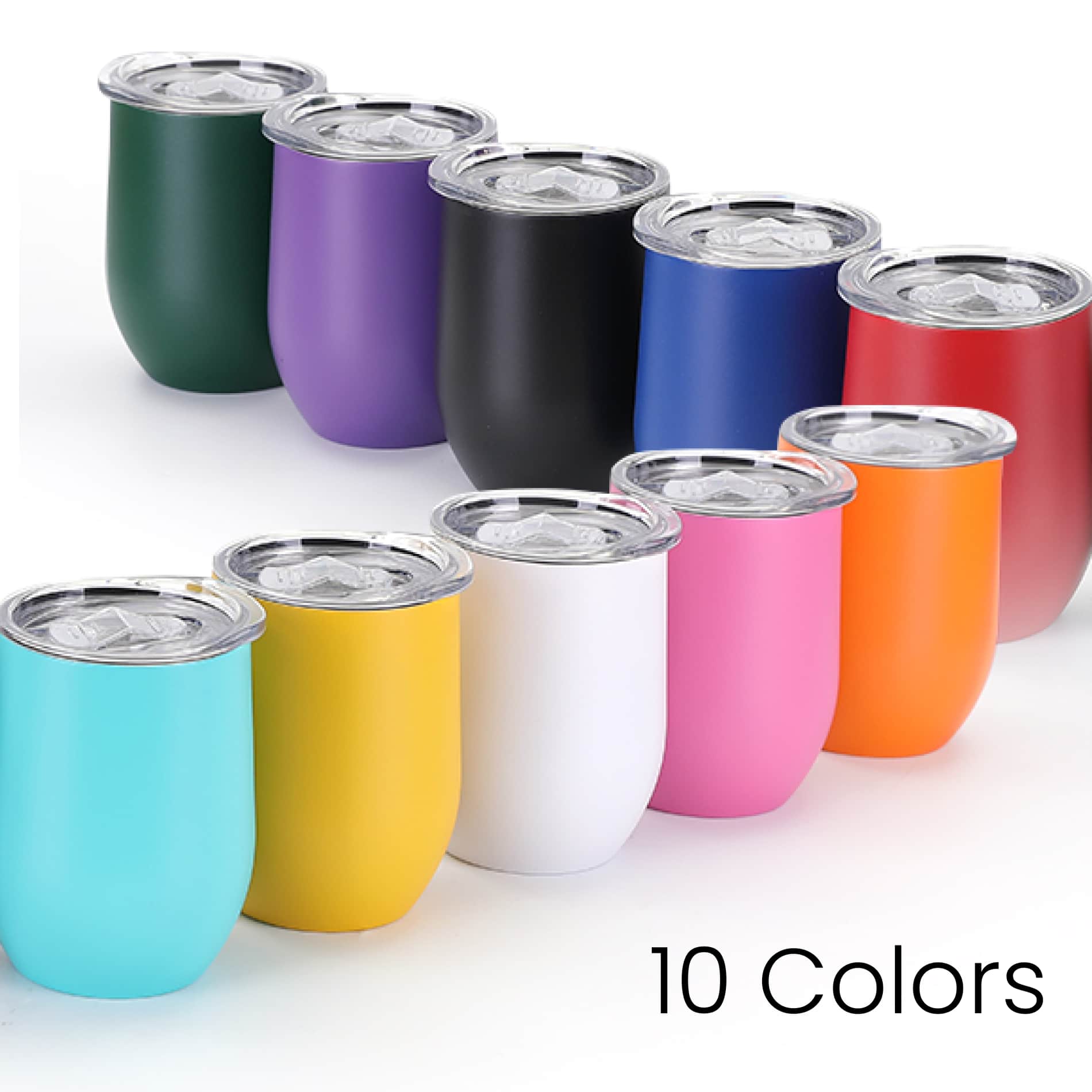 Camping 12oz Wine Tumbler Powder Coated