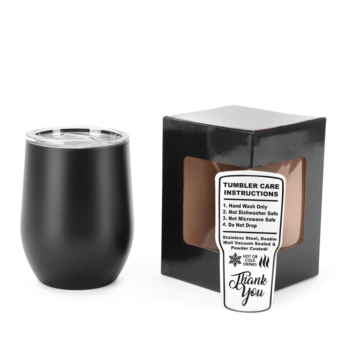 Camping 12oz Wine Tumbler Powder Coated