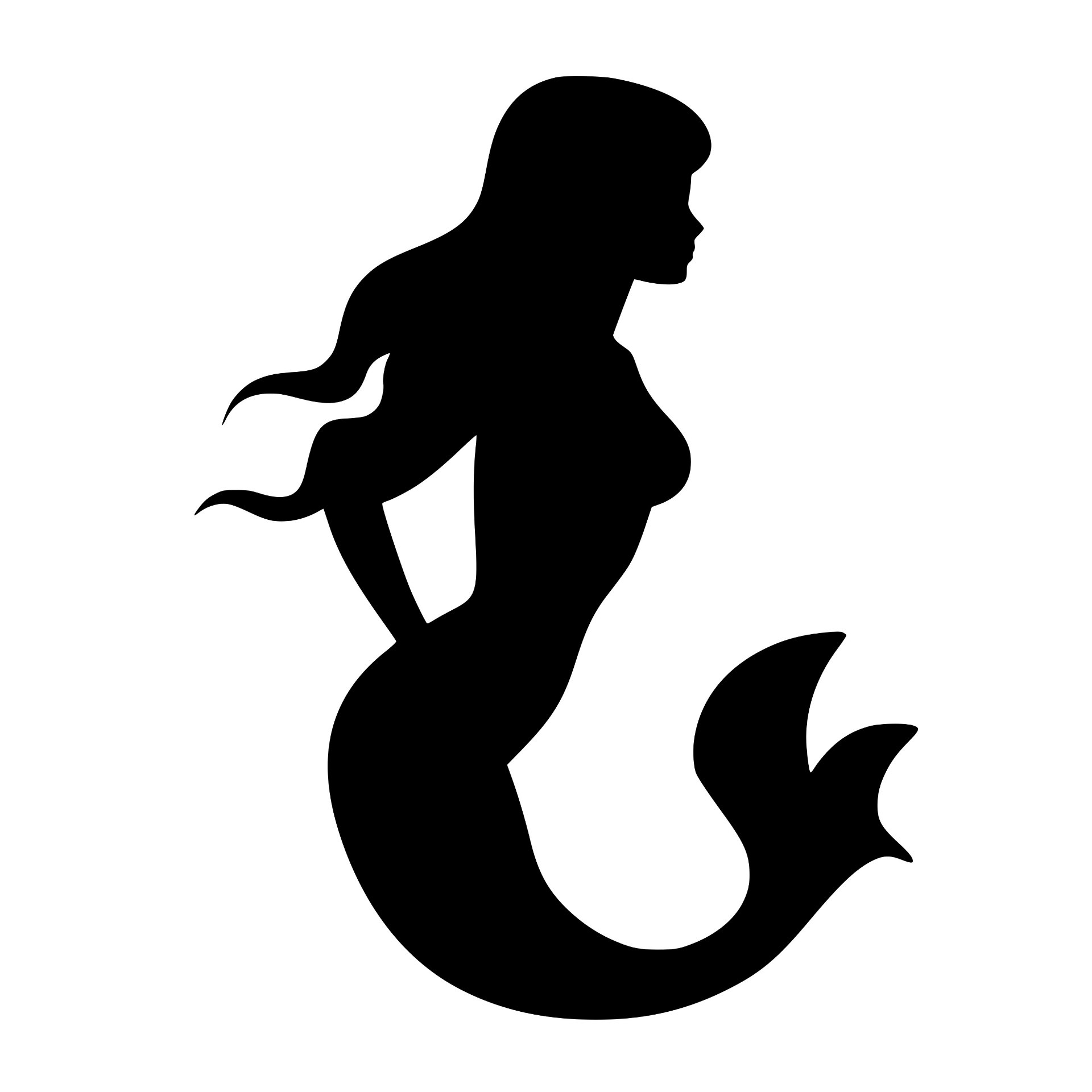 Mermaid silhouette