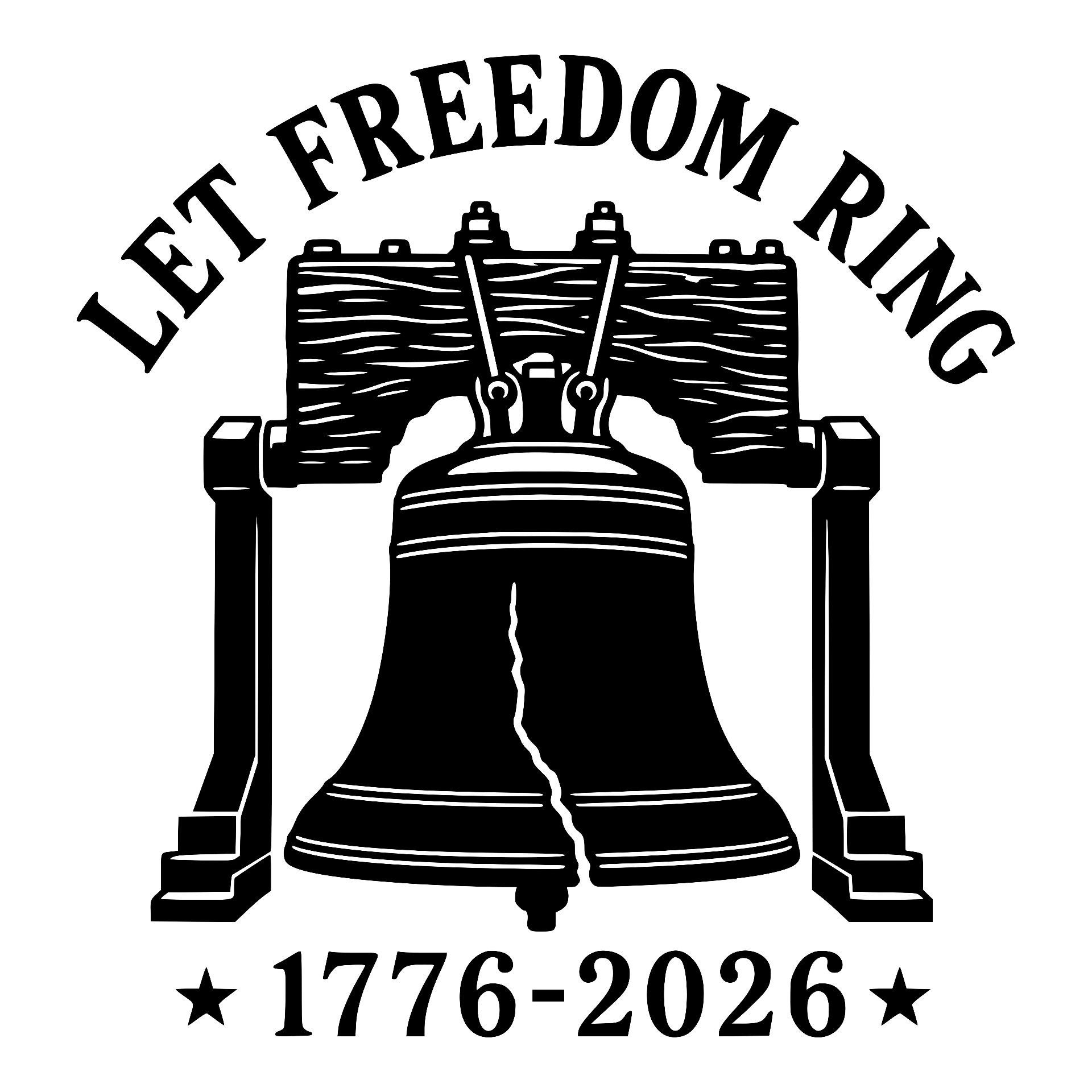 Liberty Bell with Let Freedom Ring 1776-2026