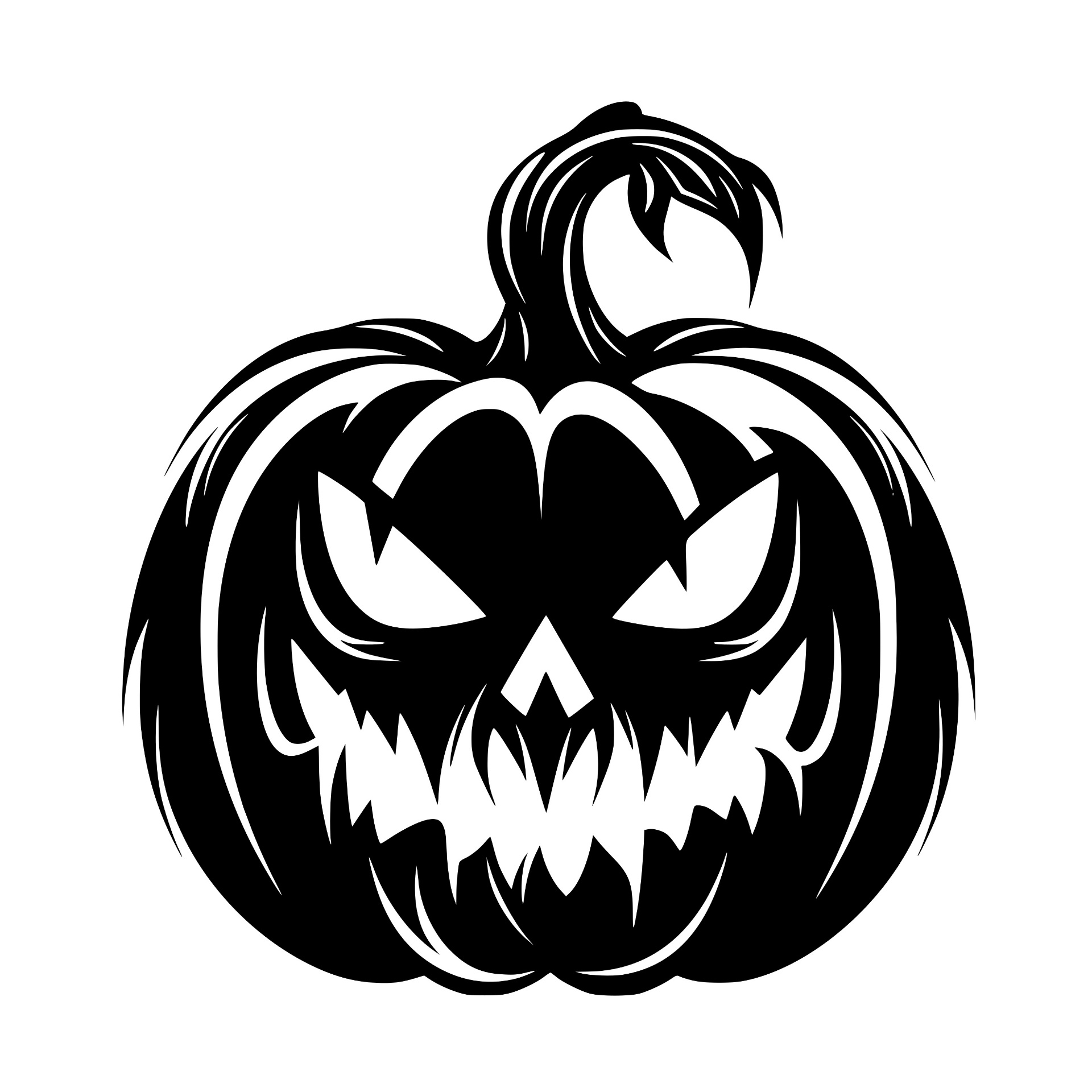 Jack-o-lantern silhouette