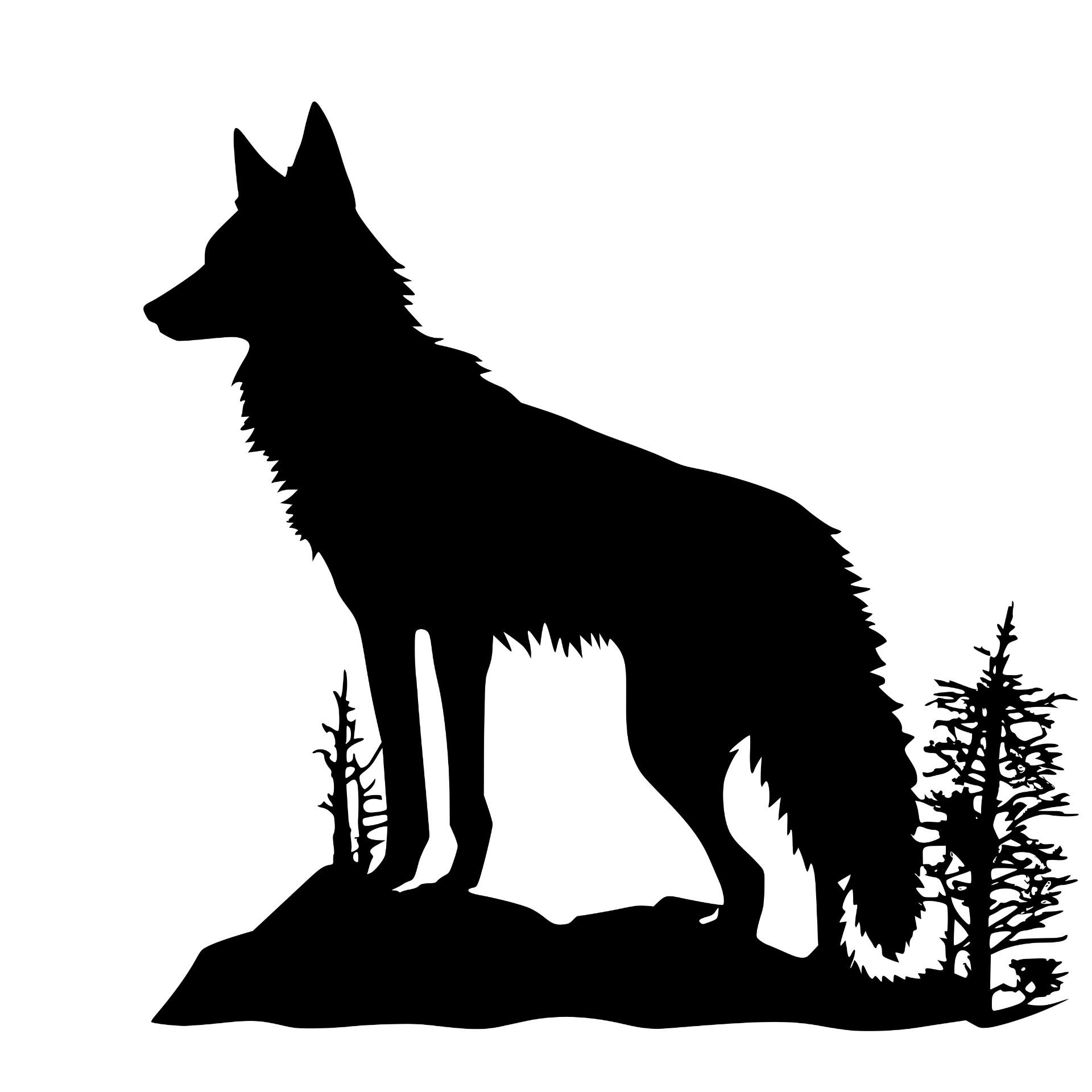 Wolf silhouette