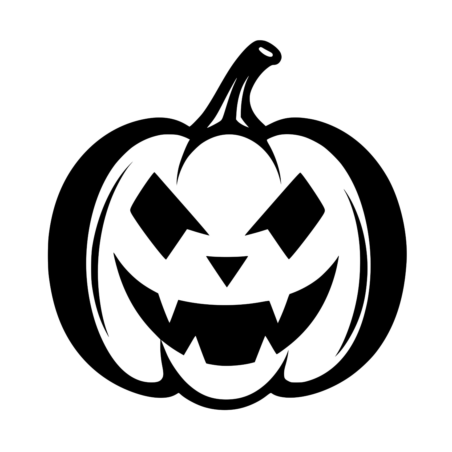 Classic carved jack-o-lantern face