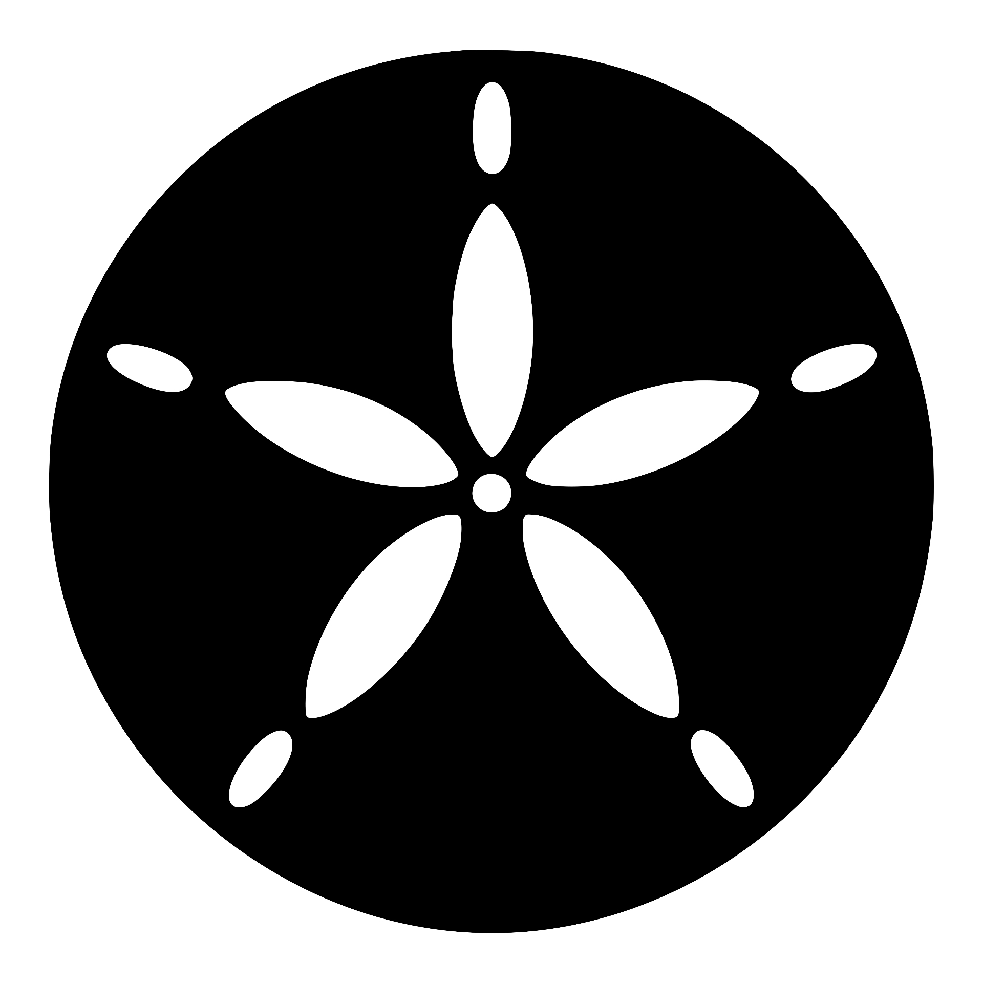 Sand dollar silhouette