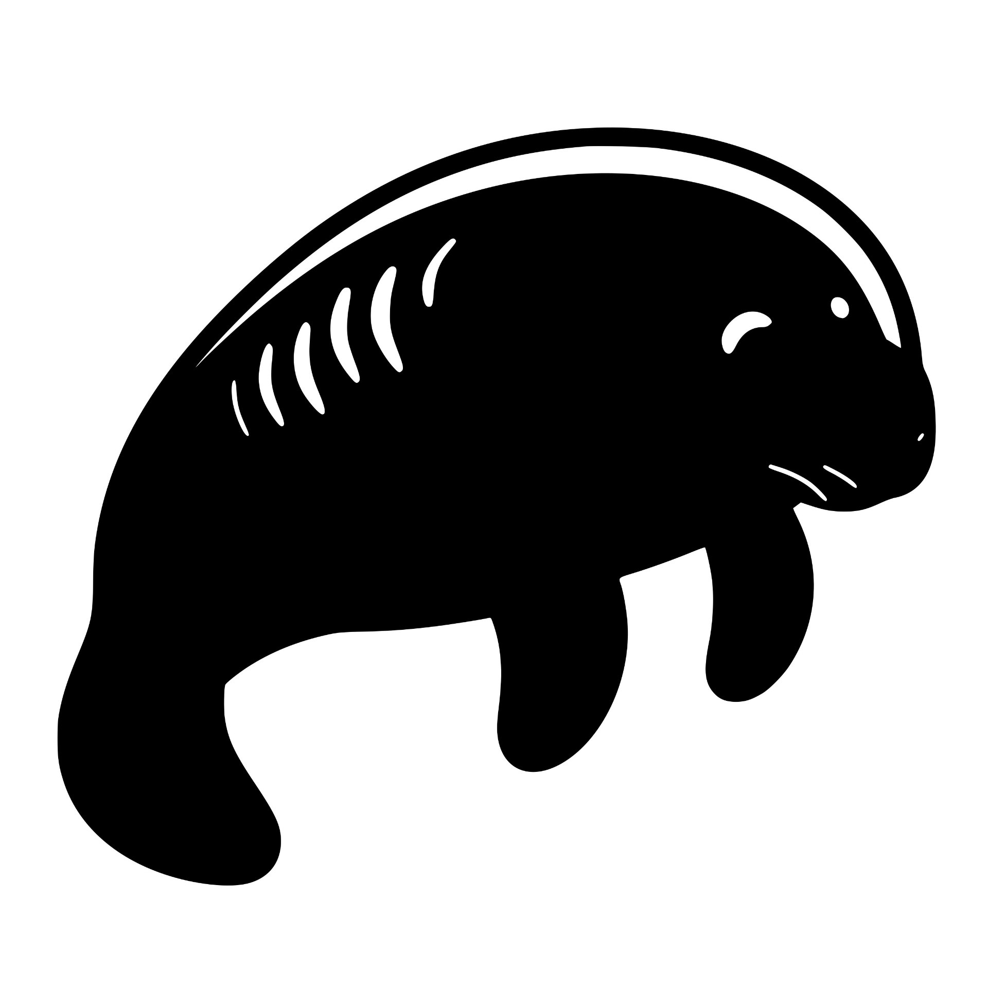 Manatee silhouette