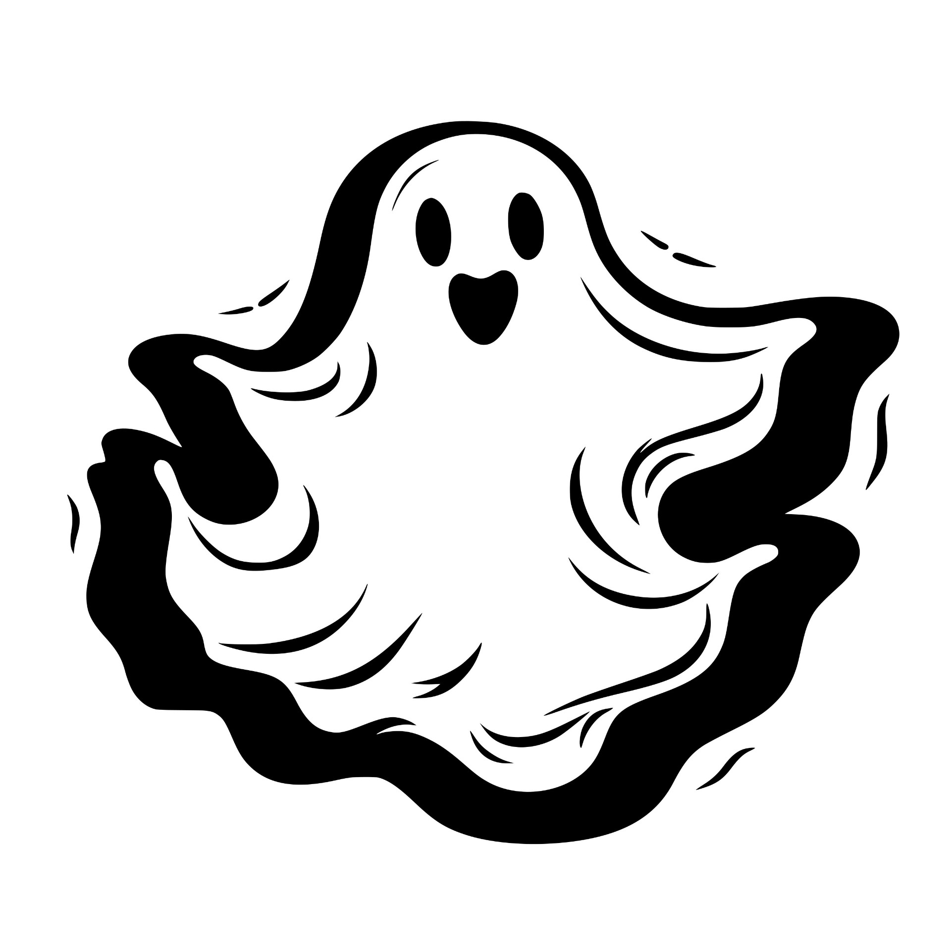 Wispy smoky ghost figure