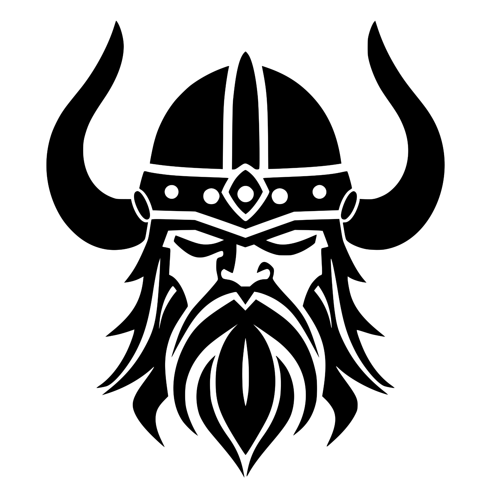 Viking warrior silhouette