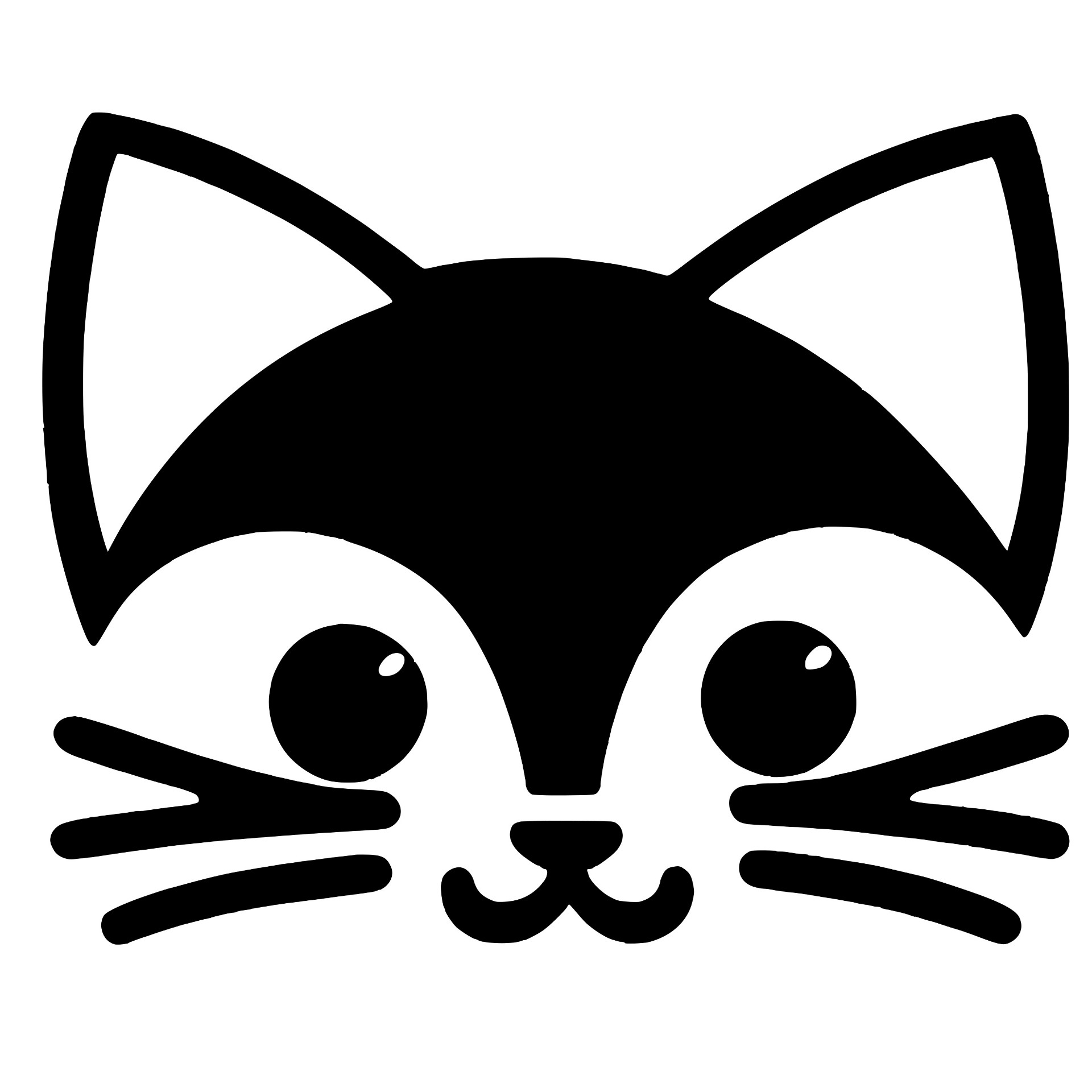 Cat face silhouette