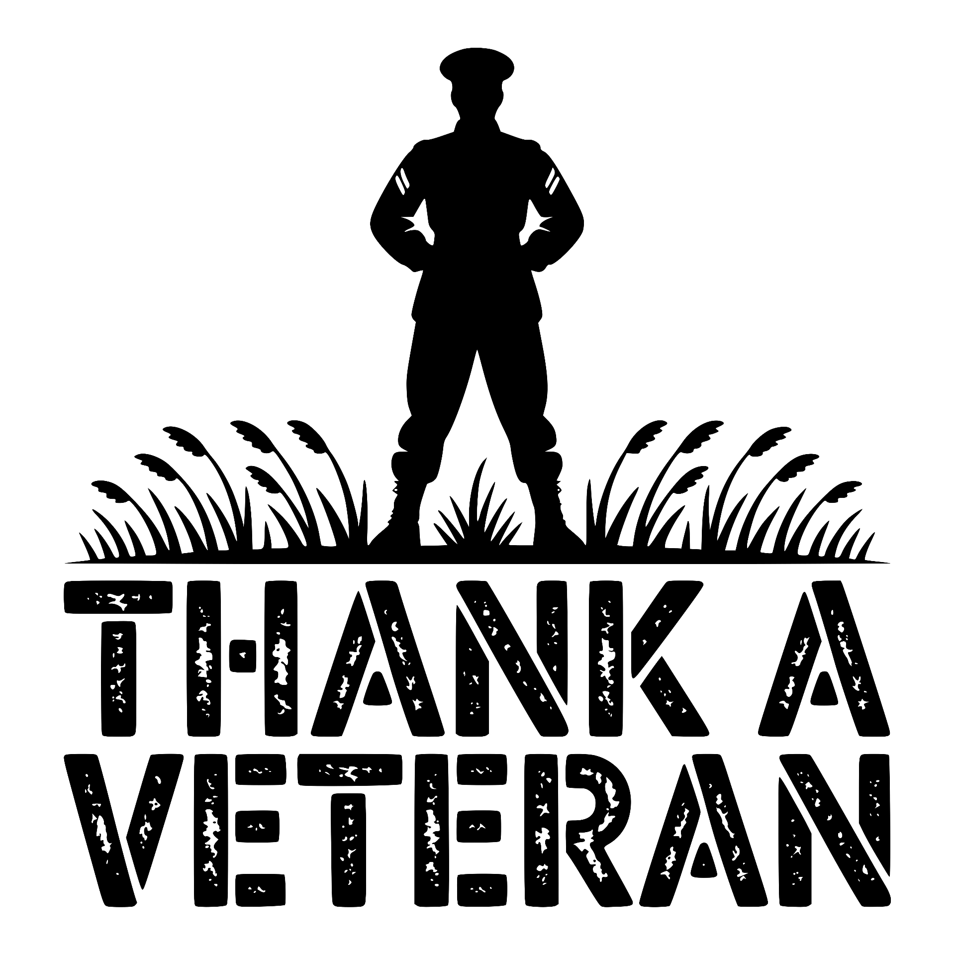 Soldier standing in grass, Thank a Veteran