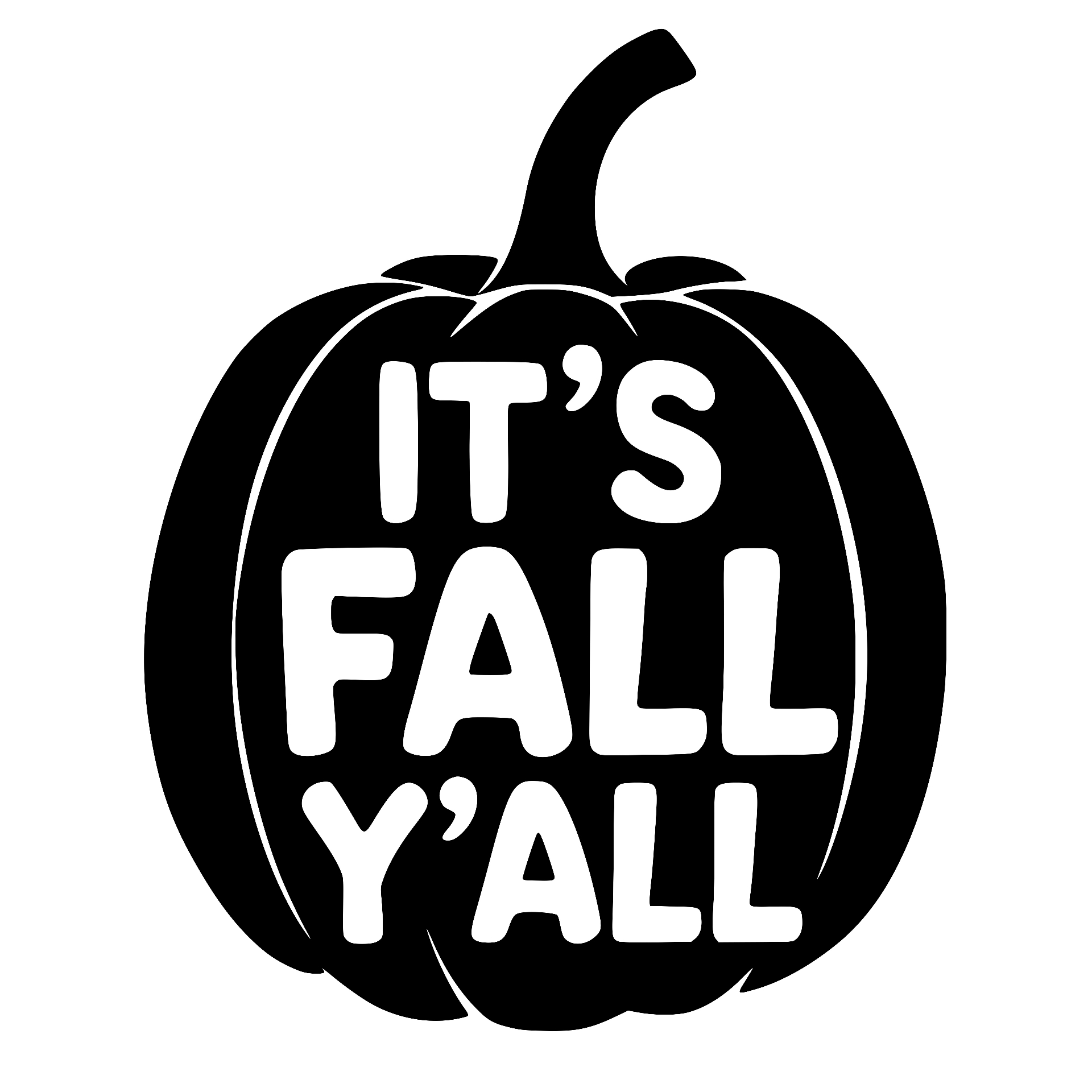 It's Fall Y'all inside pumpkin silhouette