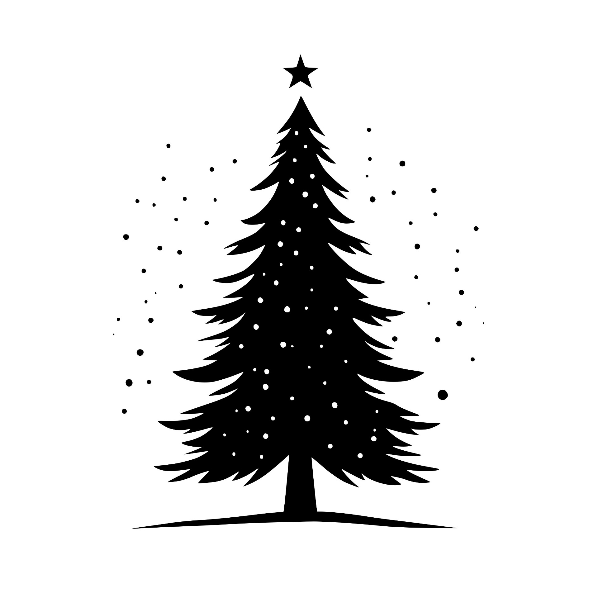 Christmas tree silhouette