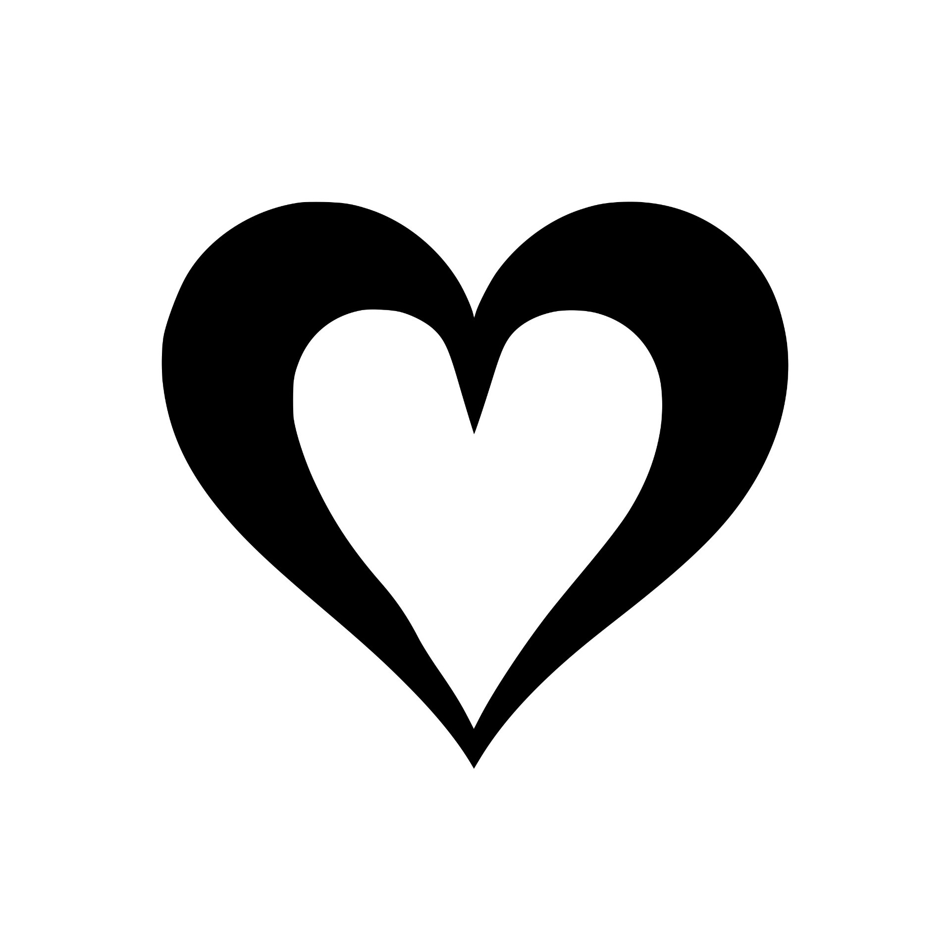 Valentine's heart silhouette