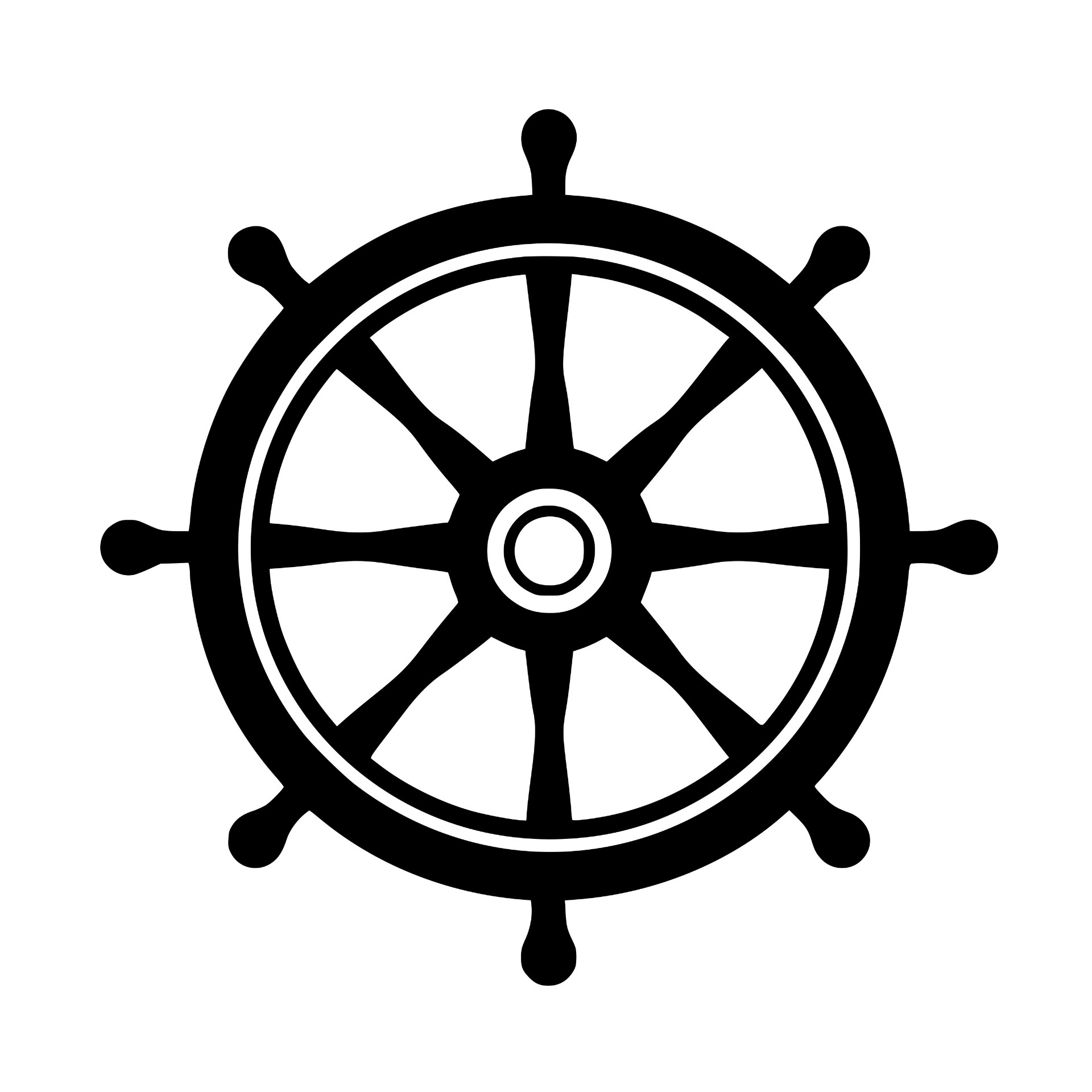 Ship's wheel silhouette