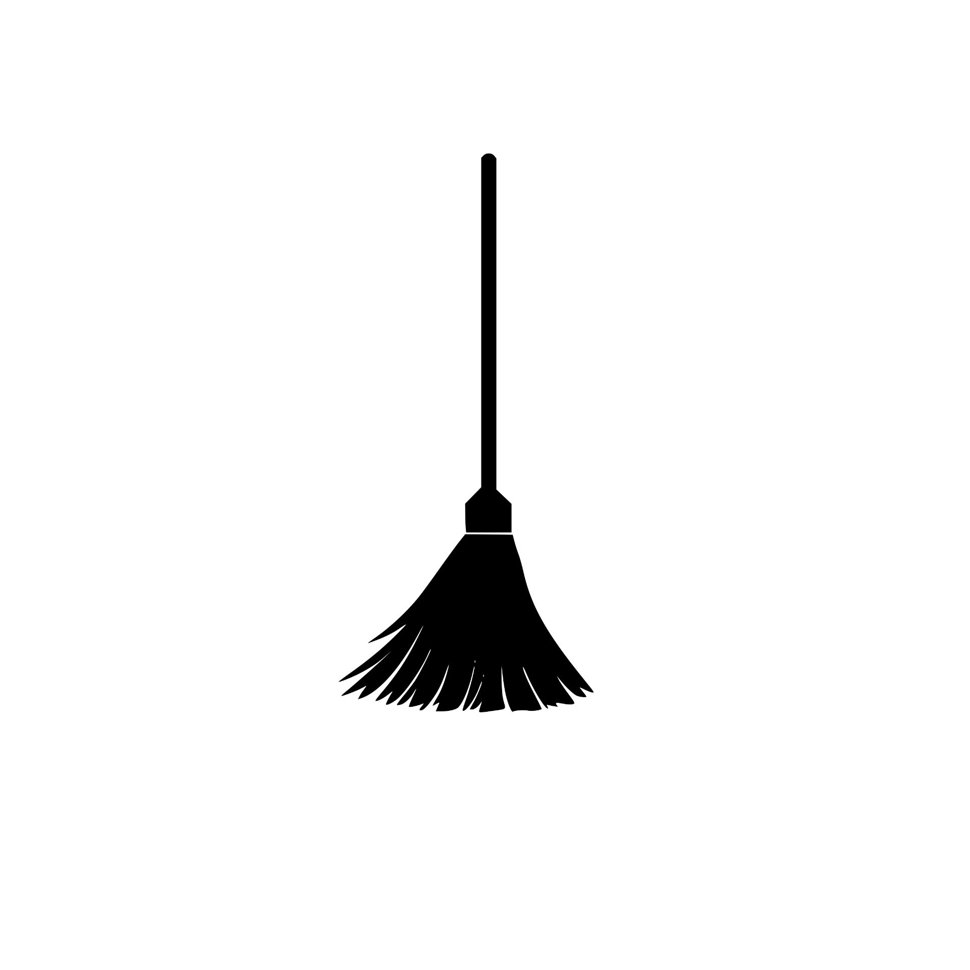 Witch's broom silhouette