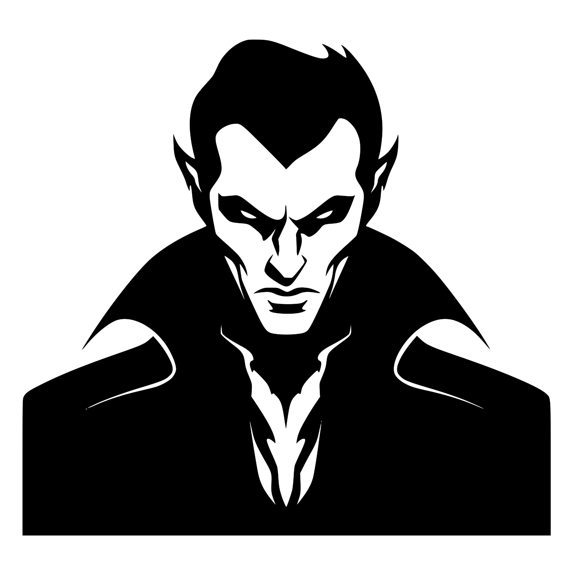 Detailed Dracula vampire portrait