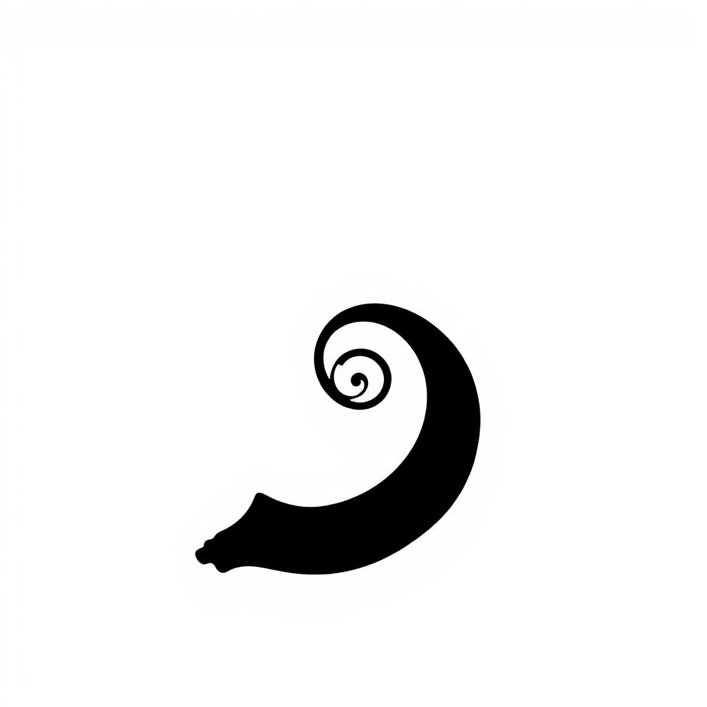 Conch seashell silhouette